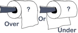 Over or Under...which was does your toilet paper roll 