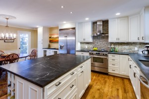 Kitchen Island with Soapstone Countertop 