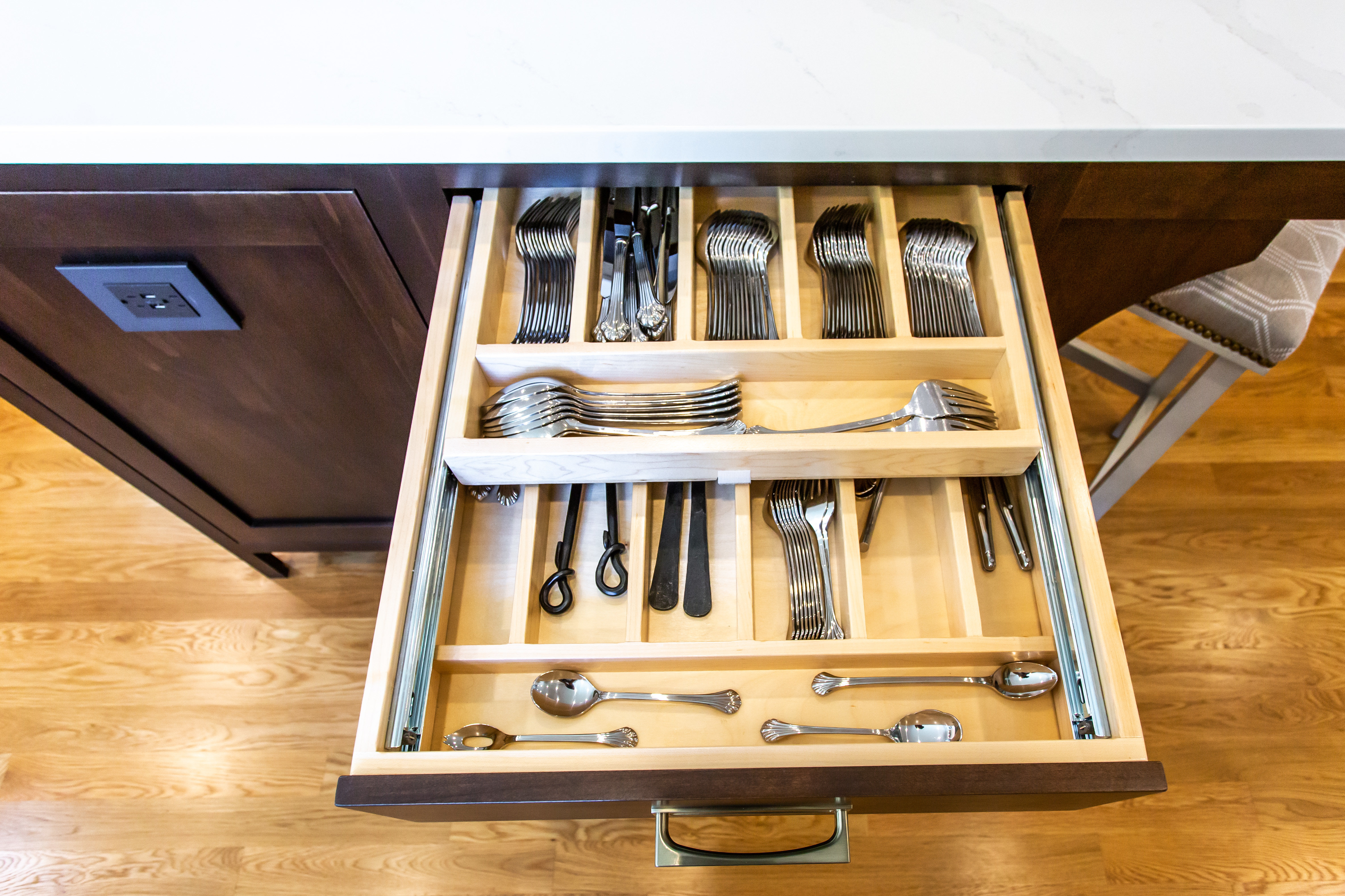 Home Basics Wooden Over the Sink Shelf - Brown | Maximize Counter Space |  Convenient Storage for Soap, Silverware, Sponges | Easy Faucet Access