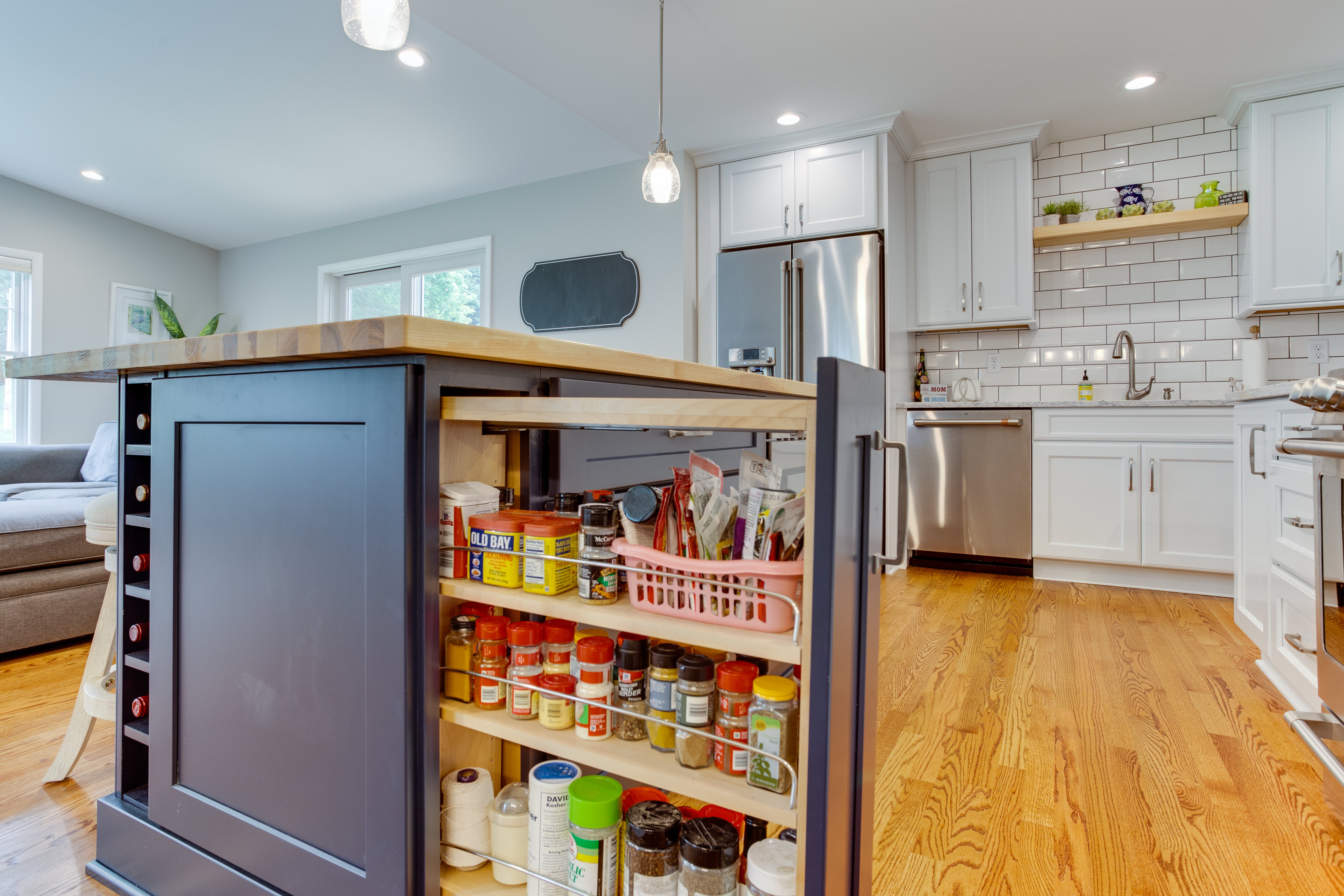 Home Basics Wooden Over the Sink Shelf - Brown | Maximize Counter Space |  Convenient Storage for Soap, Silverware, Sponges | Easy Faucet Access